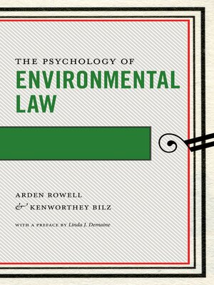 cover image of The Psychology of Environmental Law